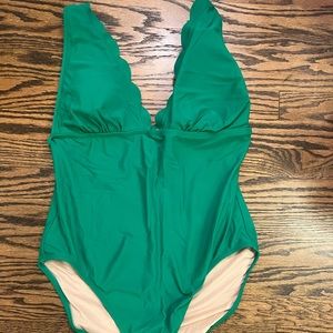 J. Crew scalloped one piece swimsuit